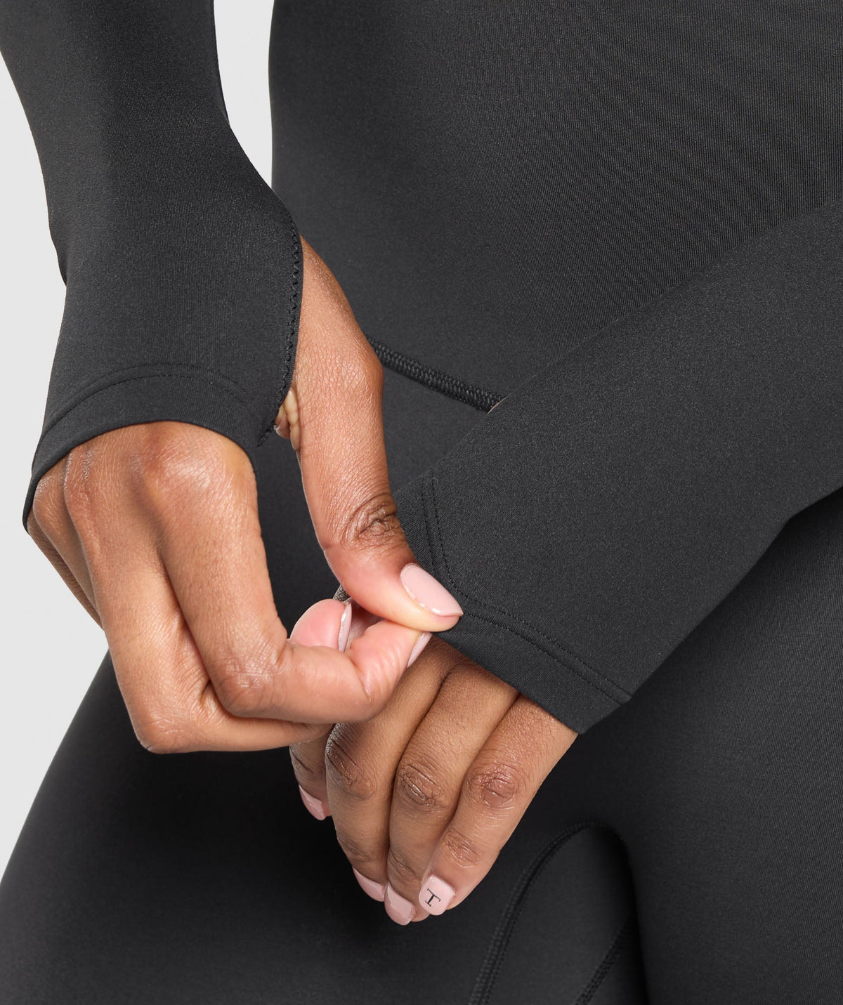 gymshark-ruched-long-sleeve-top-black-ss25