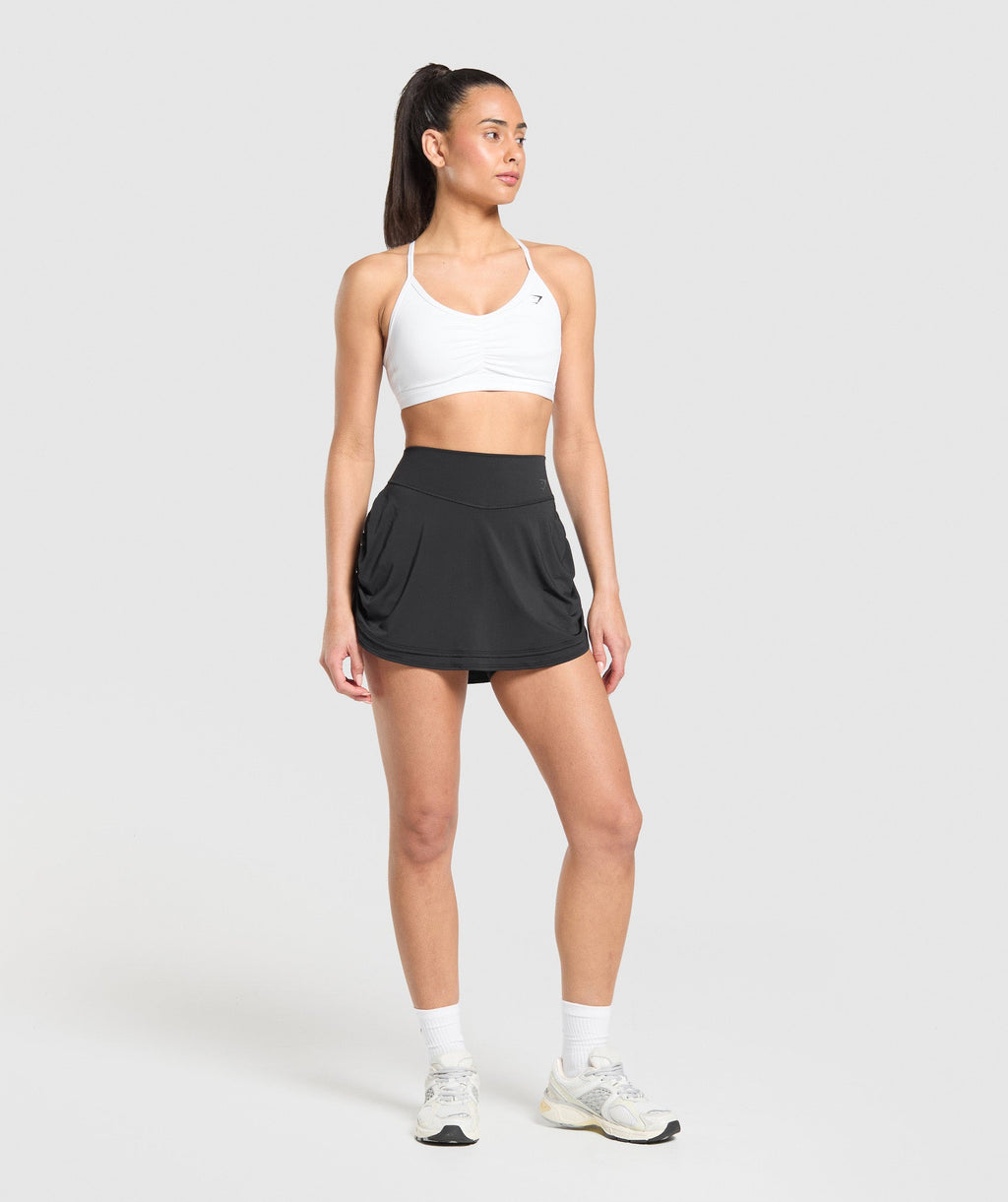 gymshark-ruched-skort-black-ss25