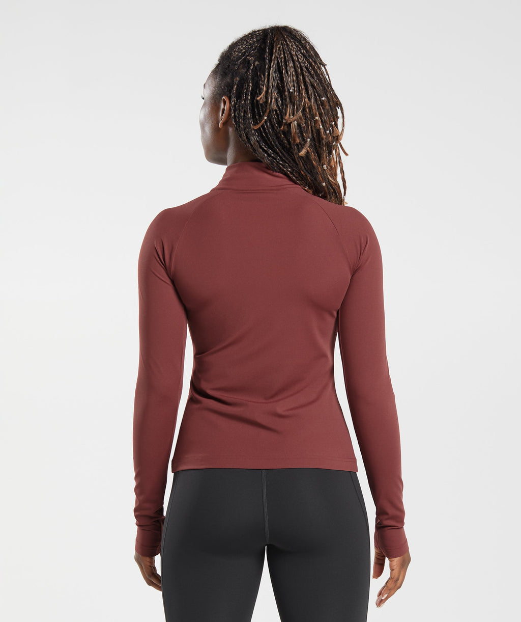 gymshark-running-1-4-zip-washed-burgundy-aw23