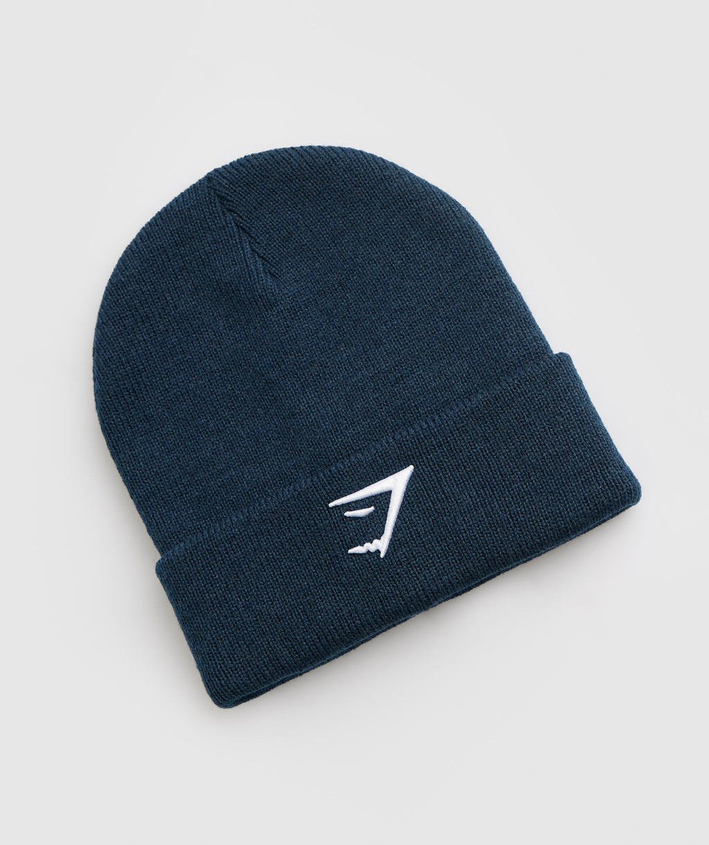 gymshark-sharkhead-beanie-navy