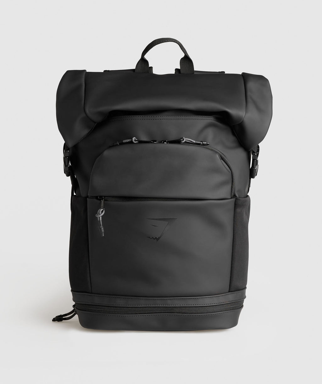 gymshark-sleek-backpack-roll-top-bag-black-aw23