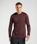 gymshark-sport-long-sleeve-t-shirt-baked-maroon-black-marl-aw22