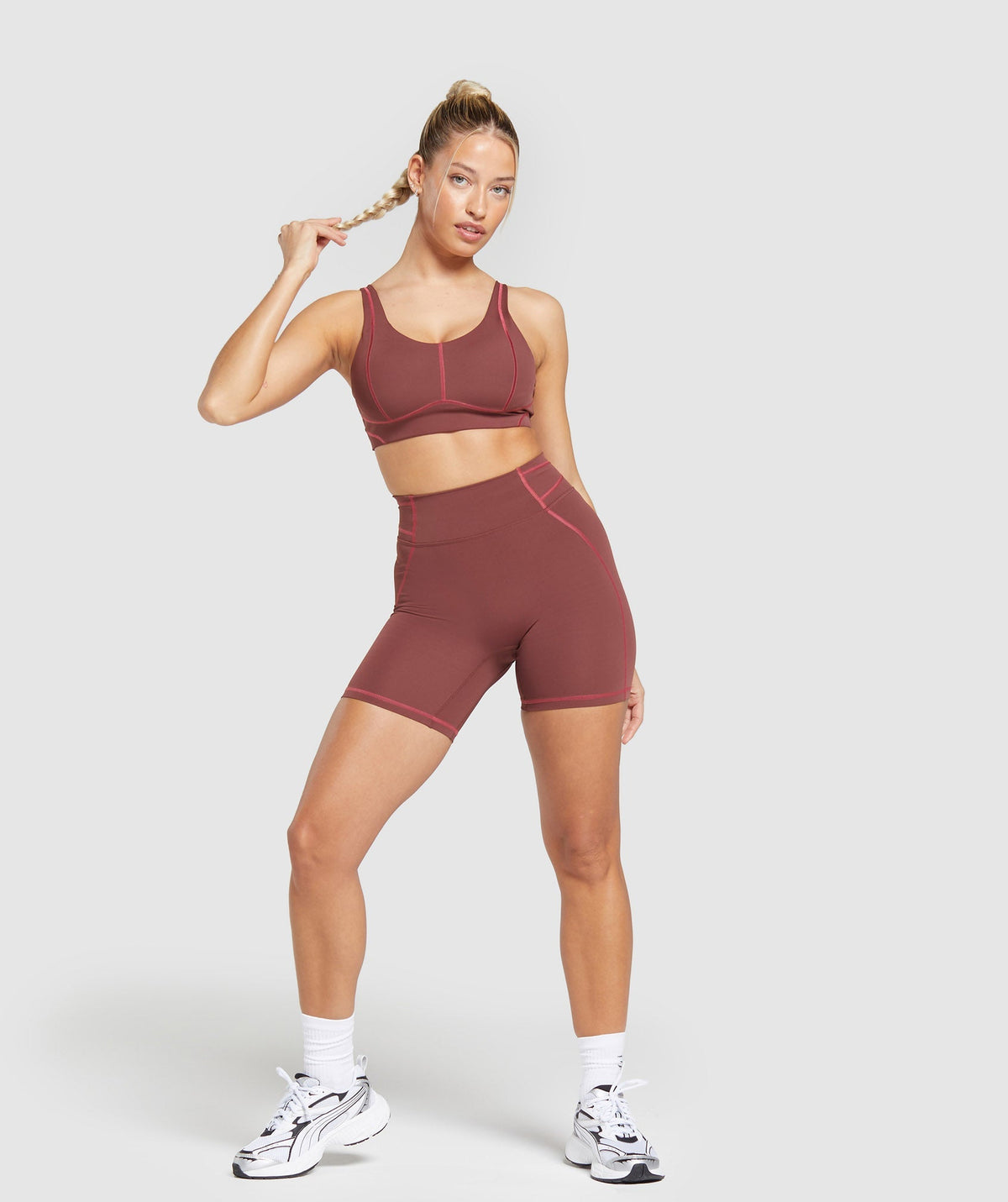 gymshark-stitch-feature-shorts-burgundy-brown-ss24