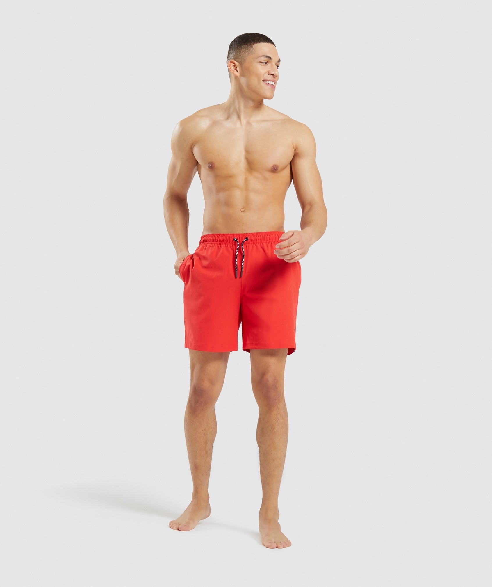 gymshark-taped-swim-shorts-red