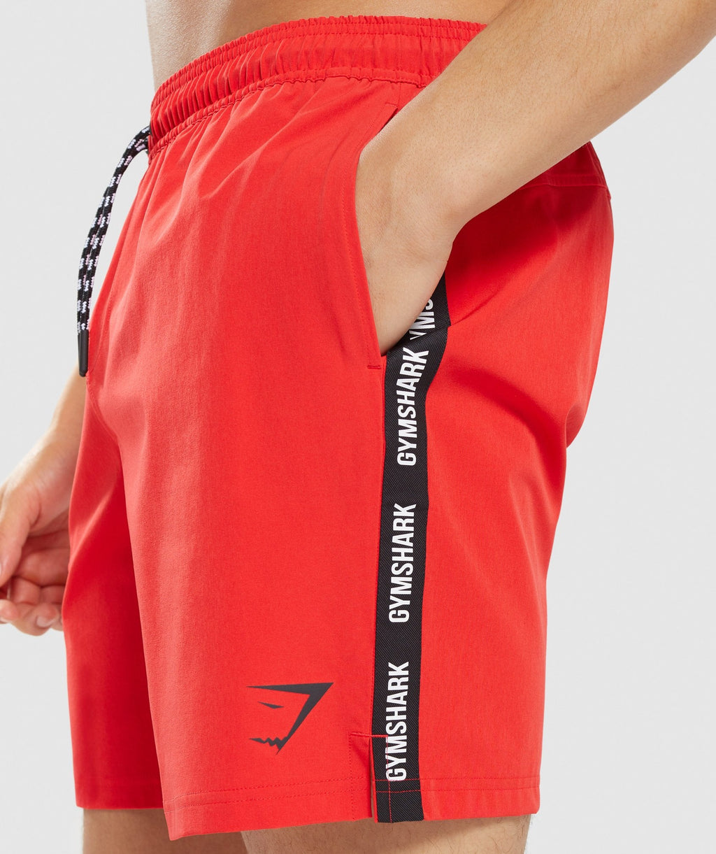 gymshark-taped-swim-shorts-red