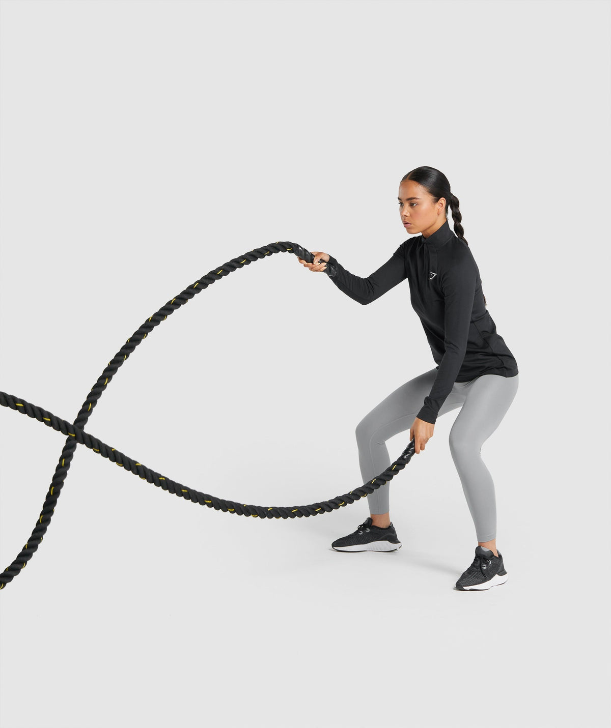 gymshark-training-1-4-zip-black
