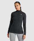 gymshark-training-1-4-zip-black