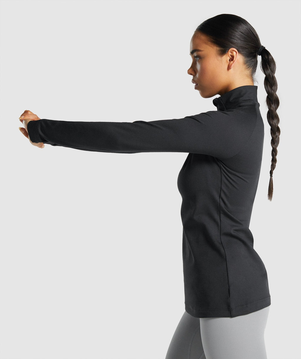gymshark-training-1-4-zip-black