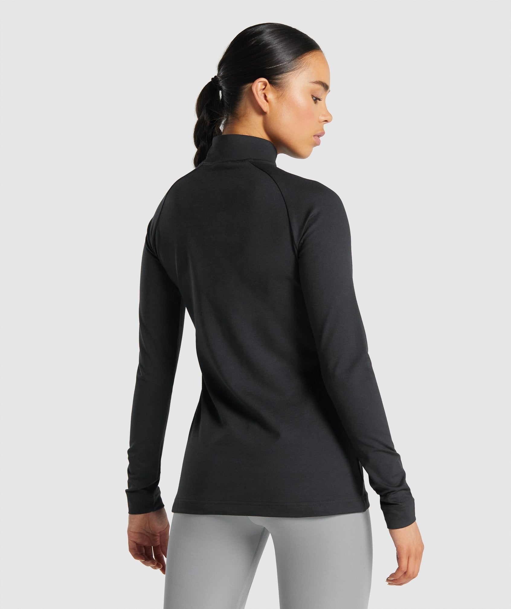 gymshark-training-1-4-zip-black