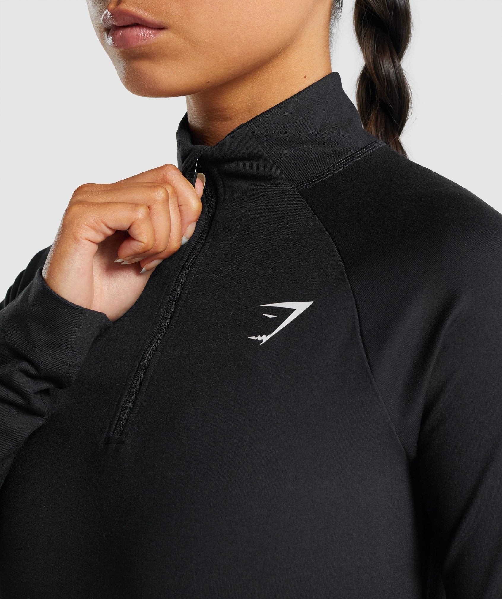 gymshark-training-1-4-zip-black