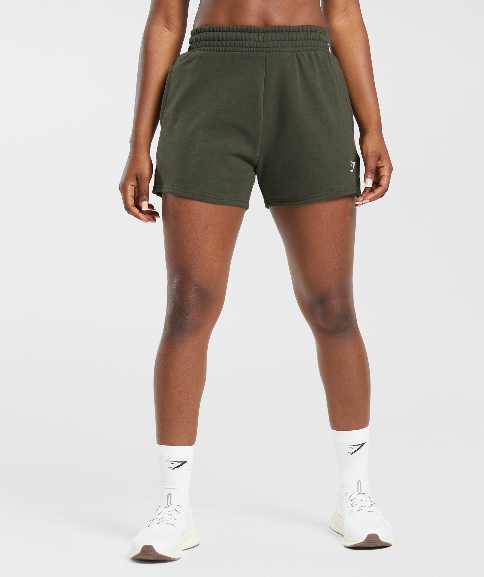 gymshark-training-fleece-shorts-deep-olive-green-aw23