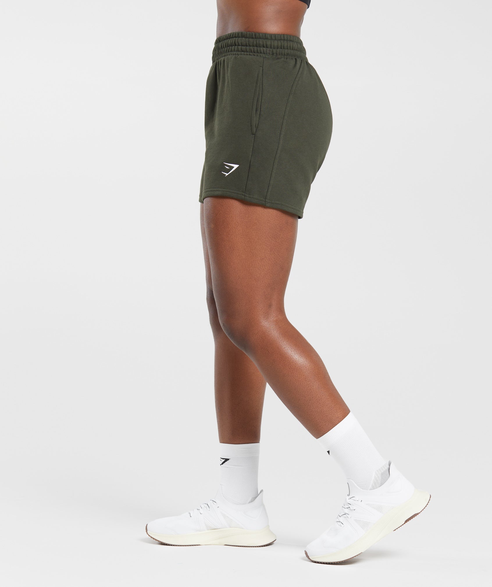 gymshark-training-fleece-shorts-deep-olive-green-aw23