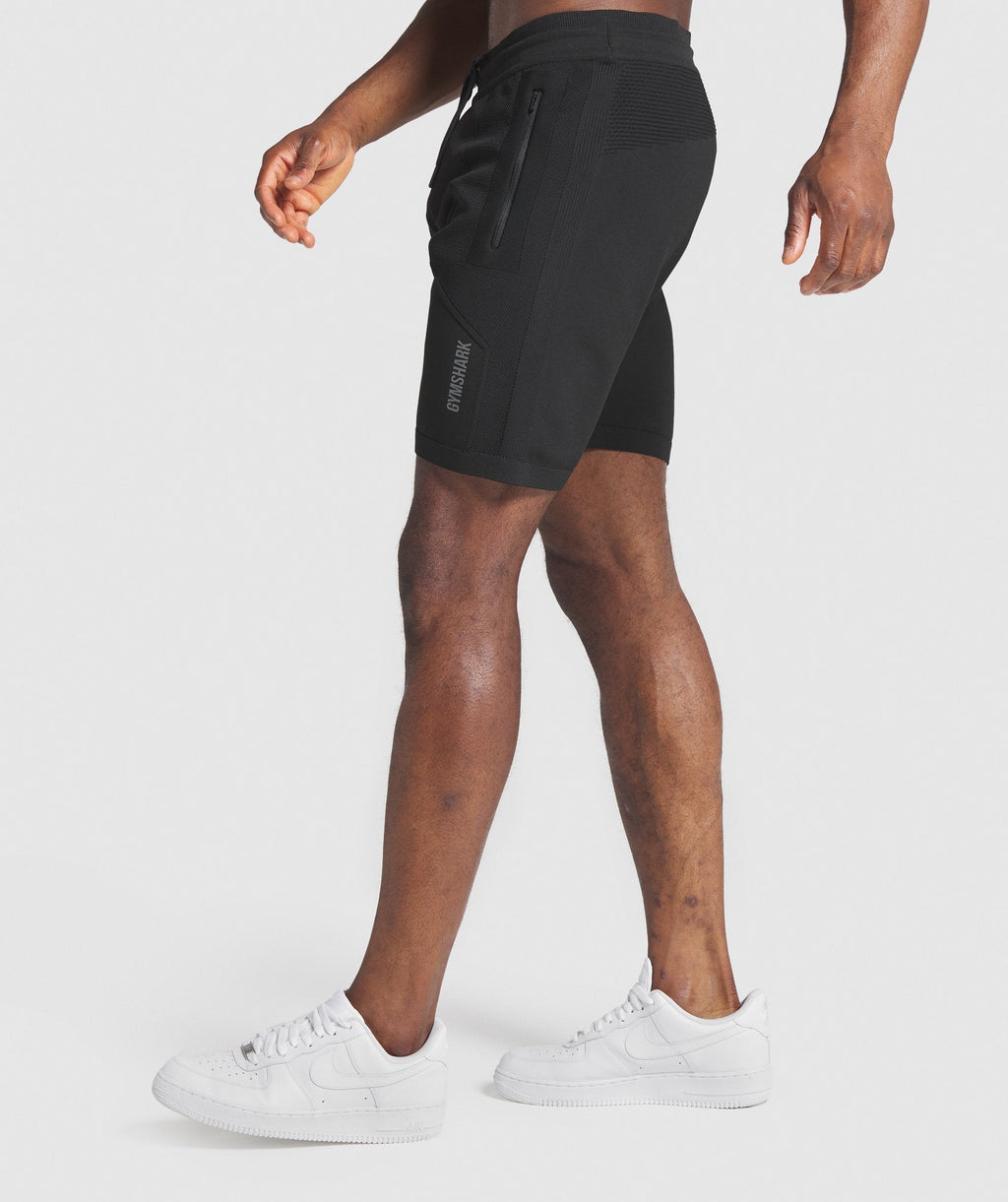 gymshark-true-knit-shorts-black-logo