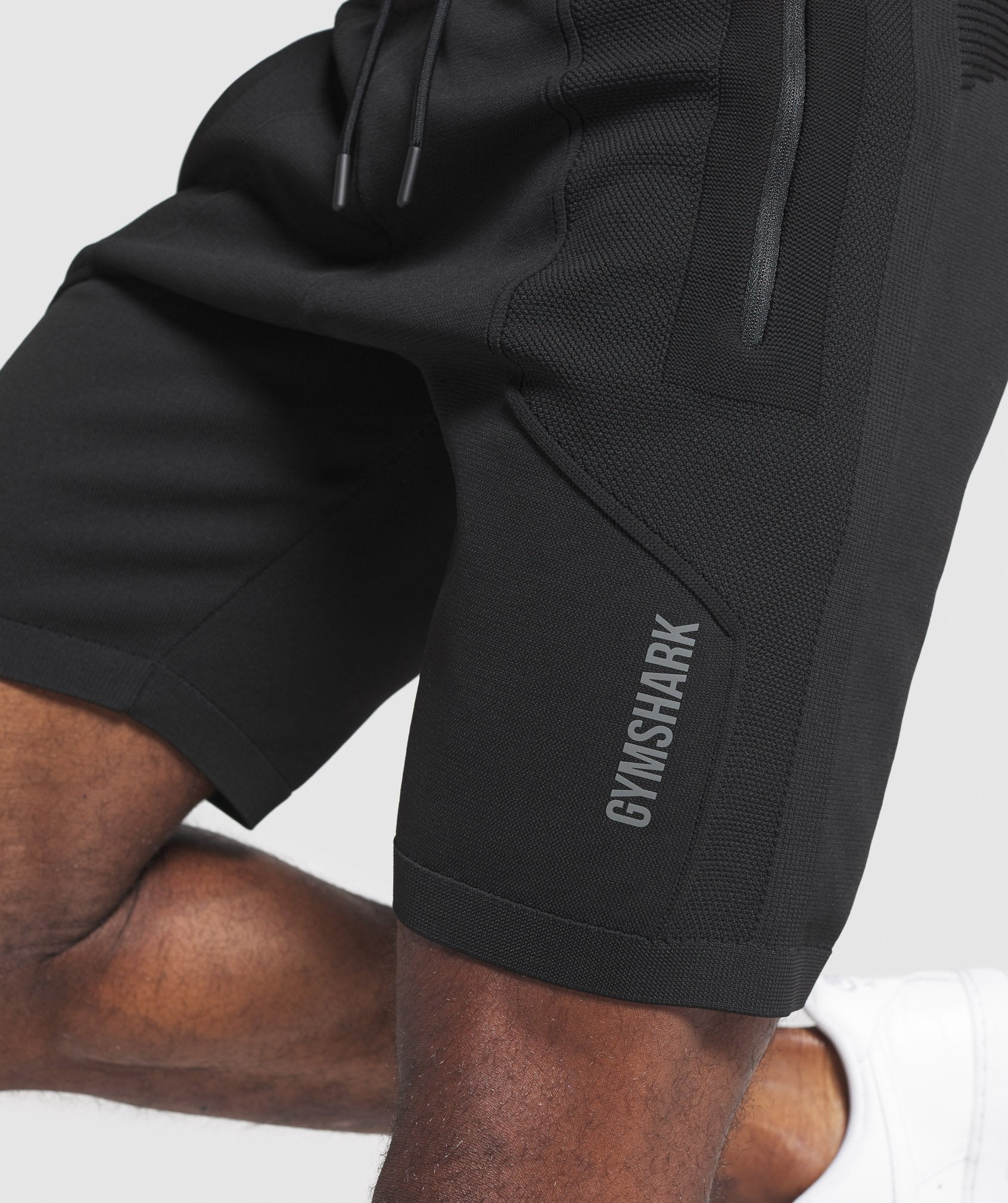 gymshark-true-knit-shorts-black-logo