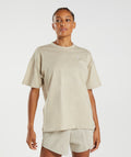gymshark-training-oversized-t-shirt-sand-marl-aw22