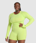 gymshark-vital-seamless-long-sleeve-crop-top-yellow-marl-logo