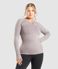 gymshark-vital-seamless-long-sleeve-top-taupe-marl