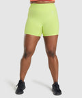 gymshark-vital-seamless-shorts-yellow-marl-logo