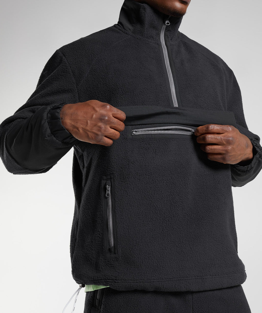 gymshark-vibes-fleece-1-4-zip-black-ss23