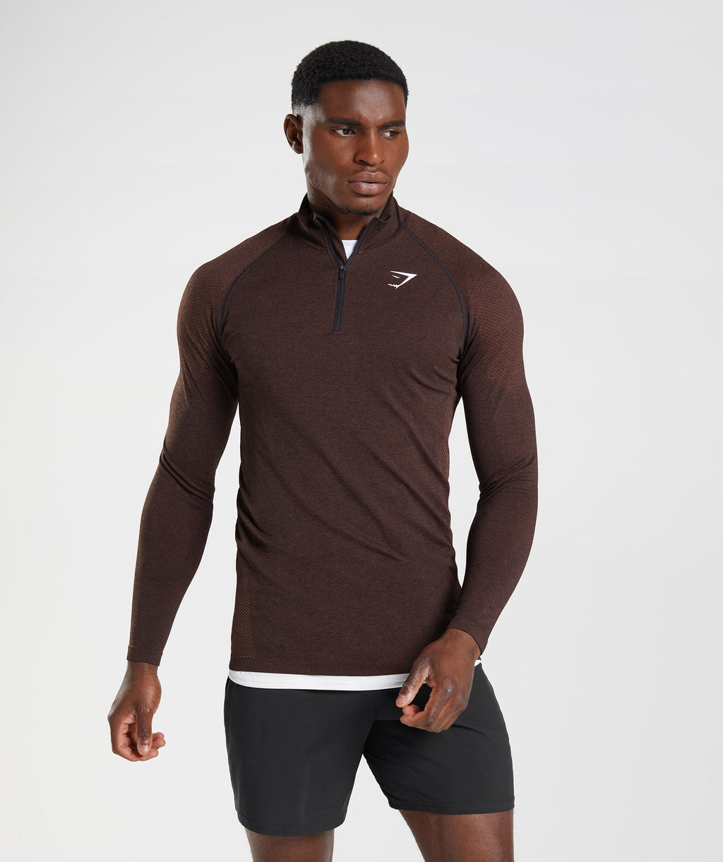 gymshark-vital-light-1-4-zip-cherry-brown-black-aw22
