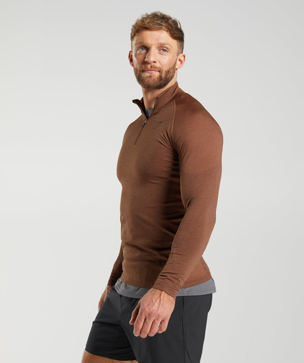 gymshark-vital-1-4-zip-persimmon-red-truffle-brown-ss23