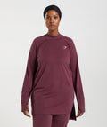 gymshark-vital-seamless-long-line-top-baked-maroon-marl-aw22