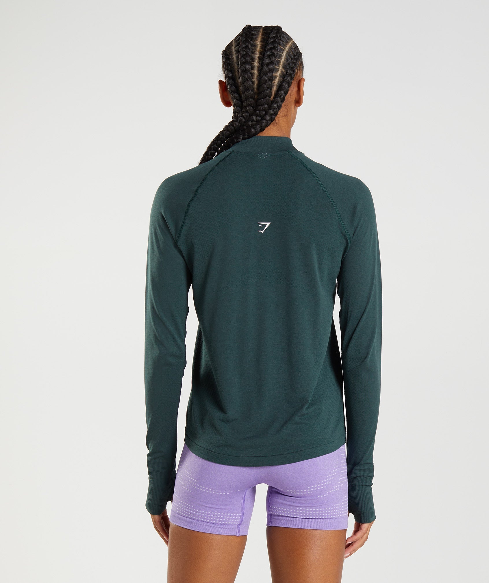 gymshark-vital-seamless-1-2-zip-woodland-green-marl-aw22