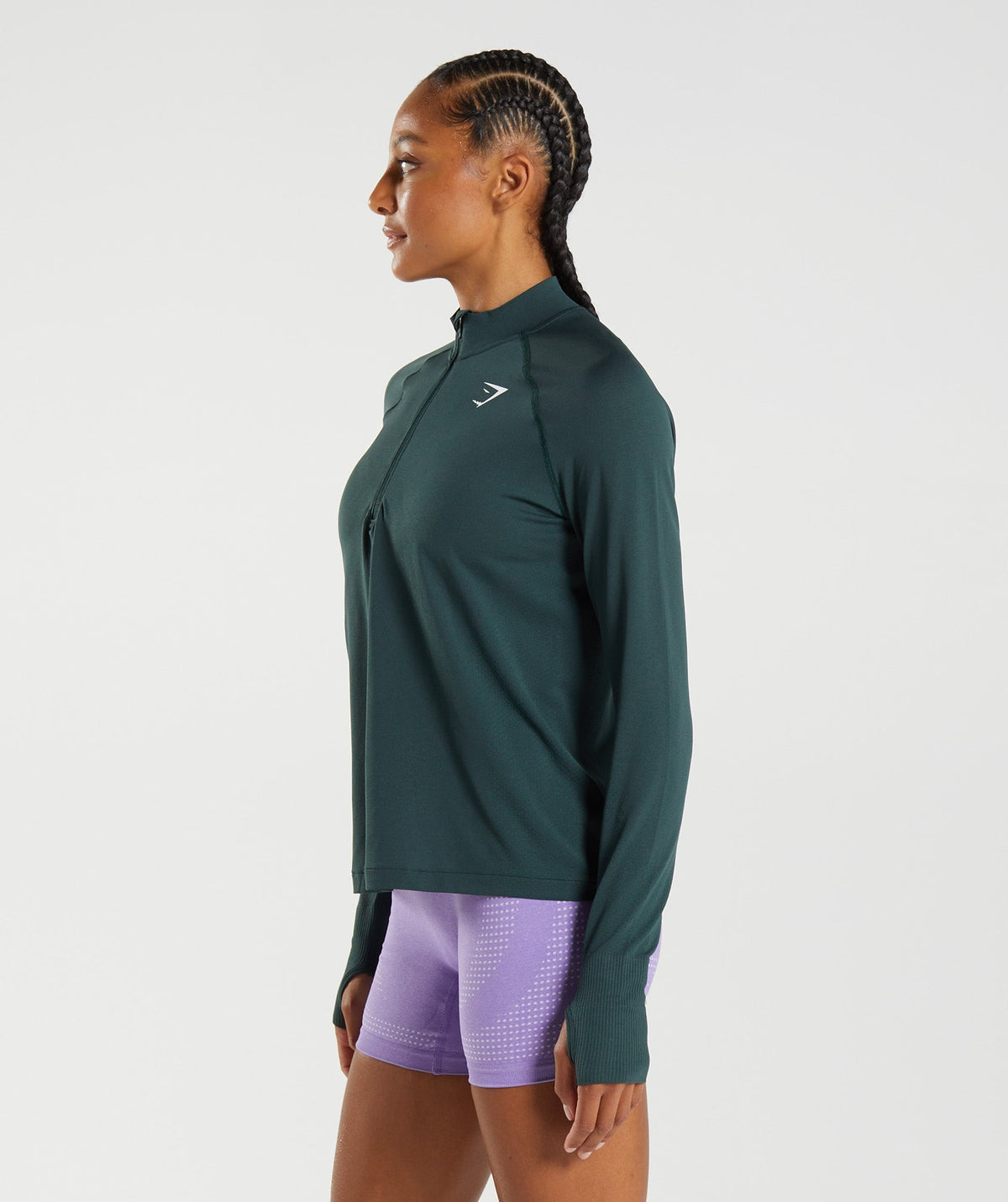 gymshark-vital-seamless-1-2-zip-woodland-green-marl-aw22
