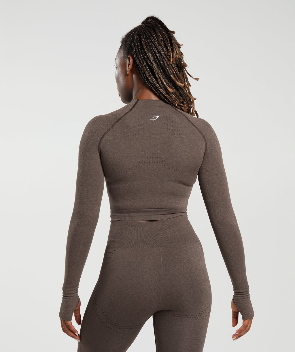 gymshark-vital-seamless-2-0-midi-zip-up-jacket-brown-marl-aw23