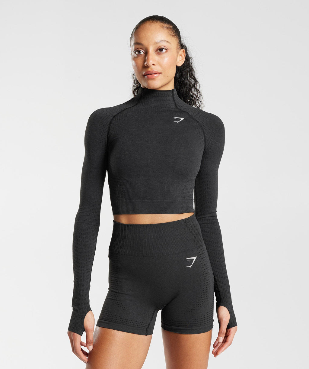 gymshark-vital-seamless-2-0-high-neck-midi-top-black-marl-aw22