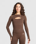 gymshark-vital-seamless-long-sleeve-cut-out-top-crop-tops-brown-ss25