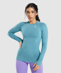 gymshark-vital-seamless-2-0-long-sleeve-top-tahoe-teal-marl-ss22