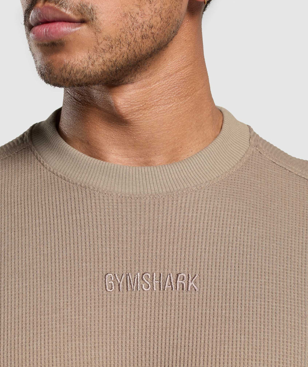 gymshark-waffle-oversized-t-shirt-lifestyle-brown-ss25