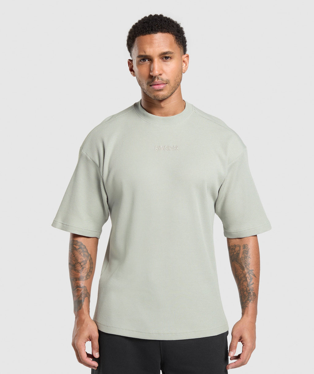 gymshark-waffle-oversized-t-shirt-stone-grey-ss25
