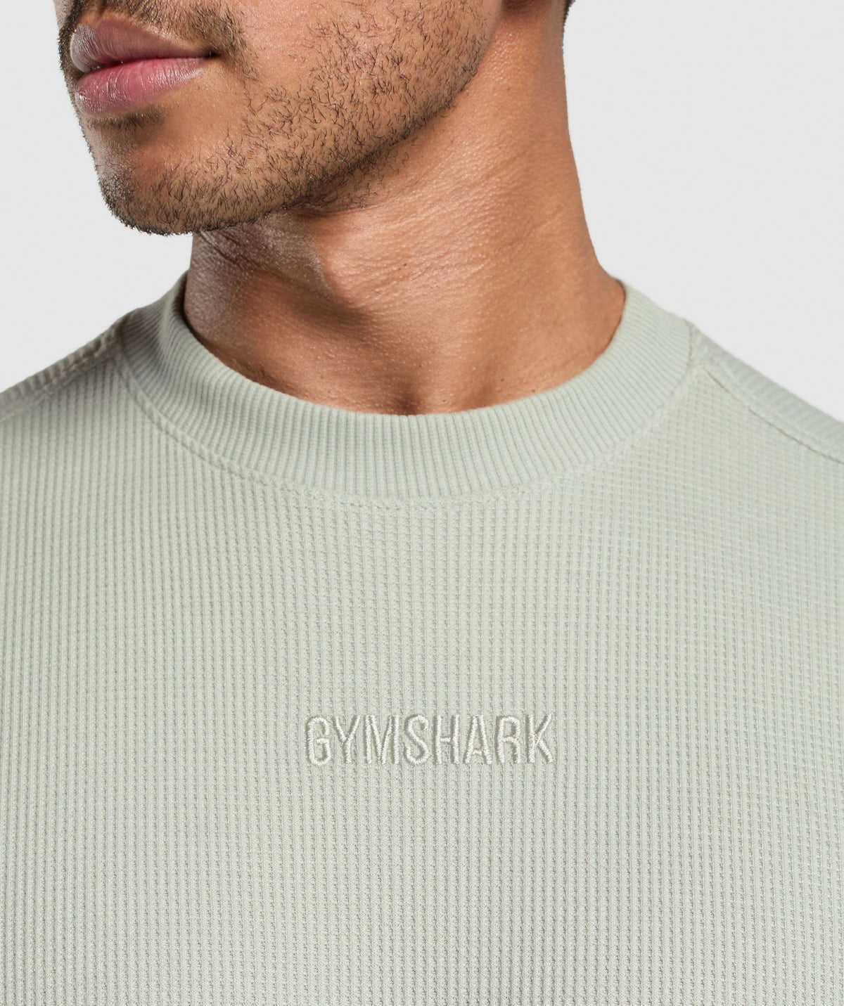 gymshark-waffle-oversized-t-shirt-stone-grey-ss25