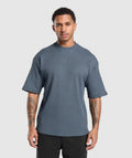 gymshark-waffle-oversized-t-shirt-titanium-blue-ss25