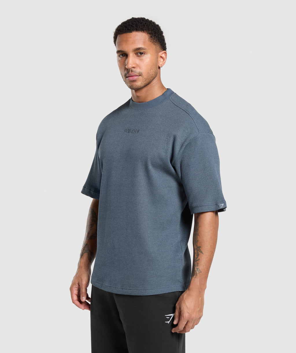 gymshark-waffle-oversized-t-shirt-titanium-blue-ss25
