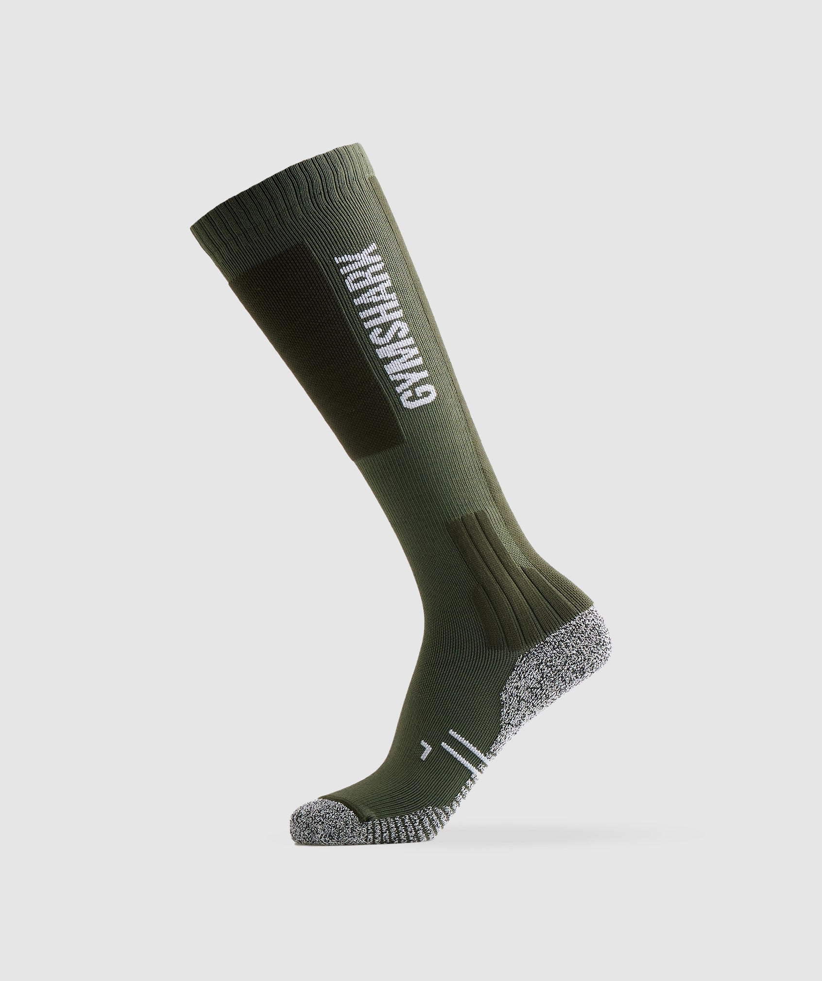 gymshark-weightlifting-sock-olive-green-aw22
