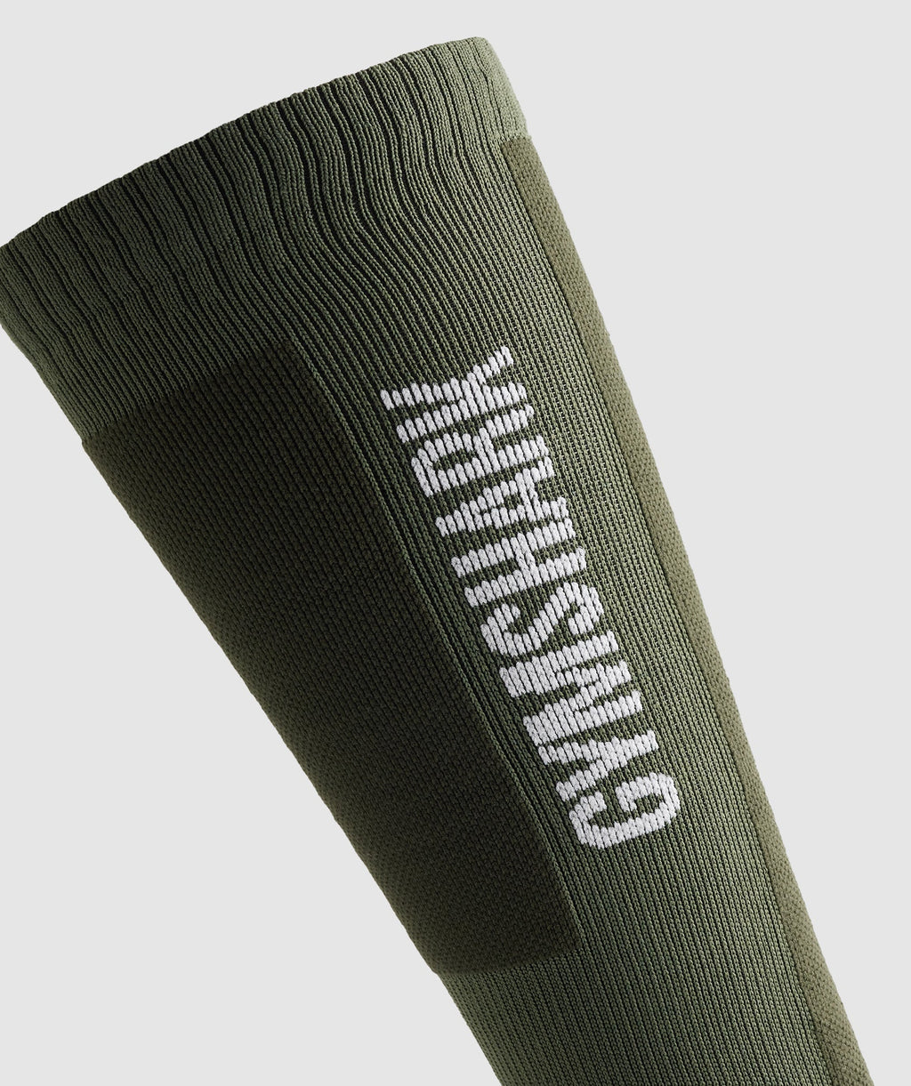 gymshark-weightlifting-sock-olive-green-aw22