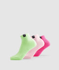 gymshark-woven-tab-sneaker-socks-3pk-kiwi-green-sweet-pink-fluo-fuchsia-aw22