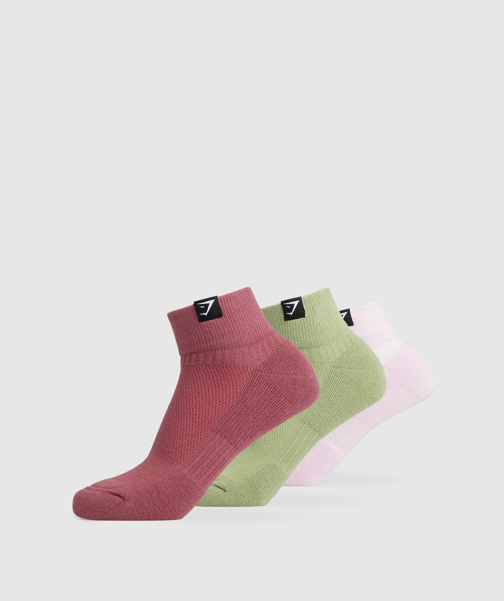 gymshark-woven-tab-quarter-socks-3pk-lemonade-pink-soft-berry-light-sage-green-aw23