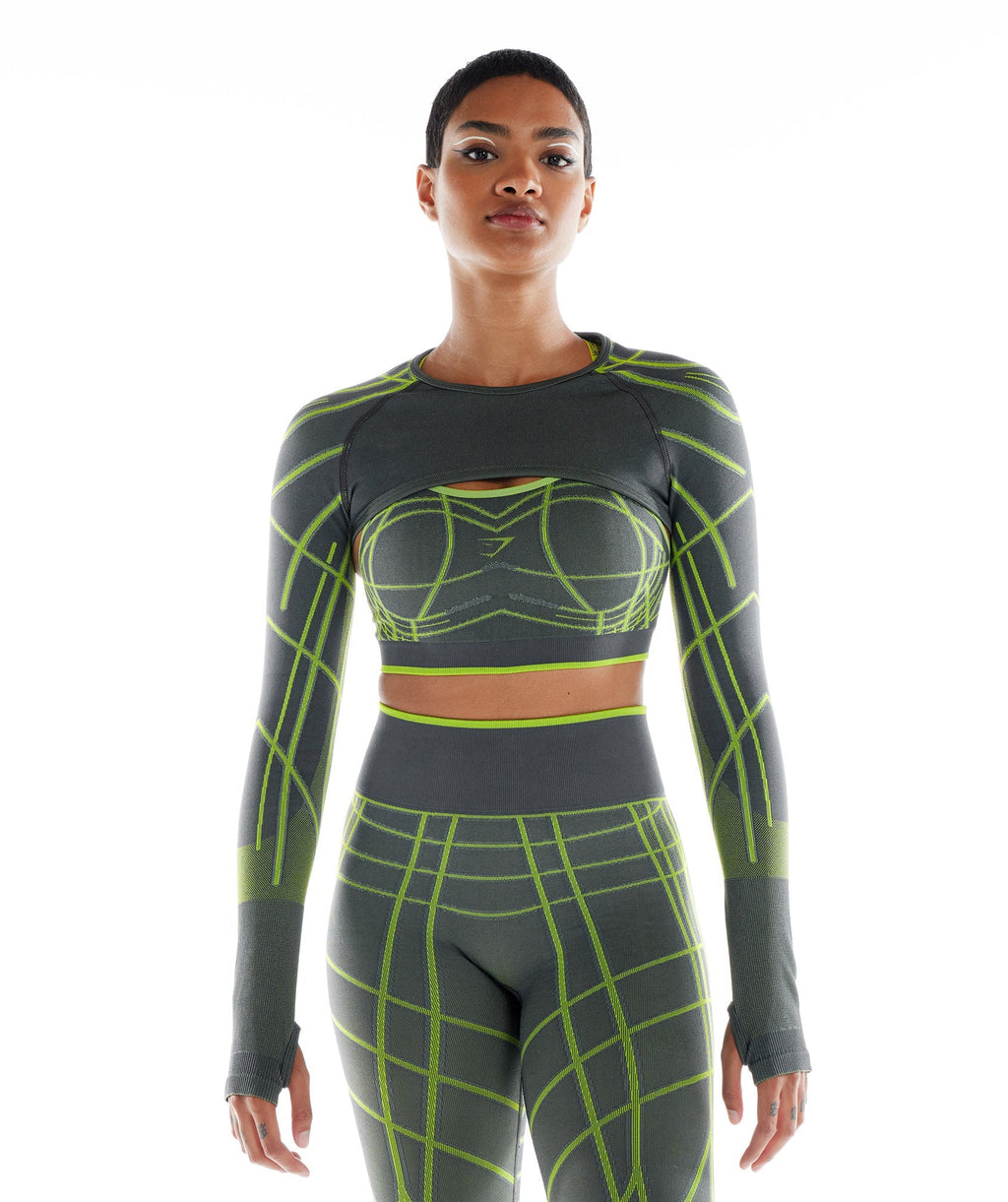 gymshark-wtflex-linear-seamless-long-sleeve-shrug-charcoal-grey-fluo-green-light-grey-ss22