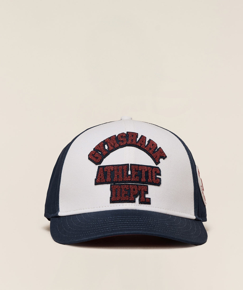 gymshark-6-panel-collegiate-trucker-headwear-blue-aw25