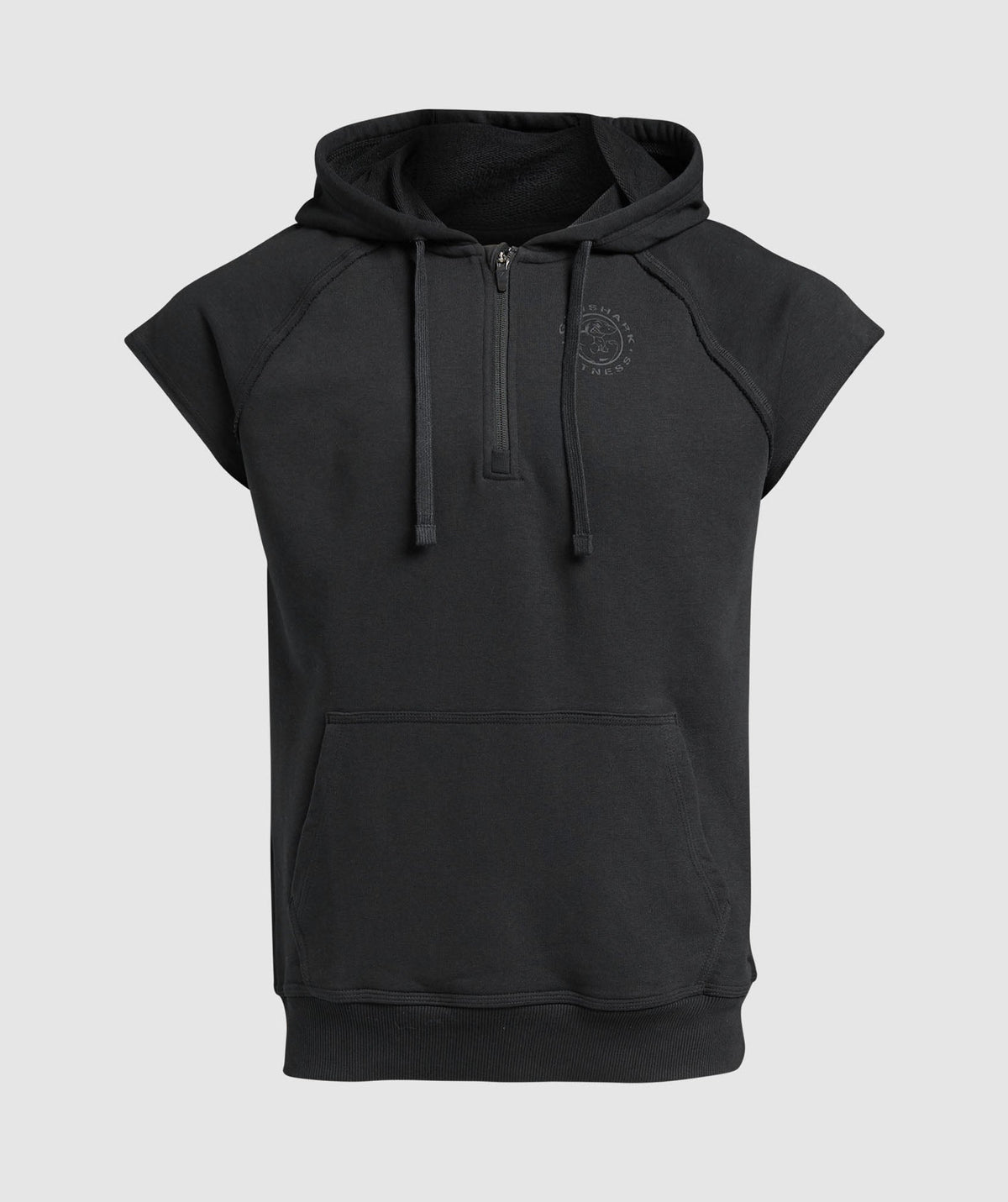 gymshark-legacy-1-4-zip-cap-sleeve-hoodie-black-aw24