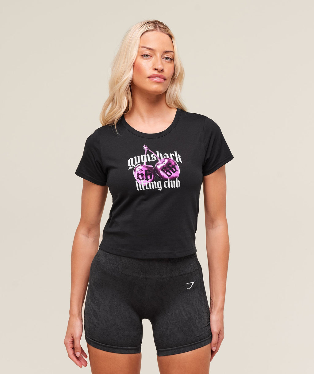 gymshark-cherry-graphic-baby-tee-ss-tops-black-ss25
