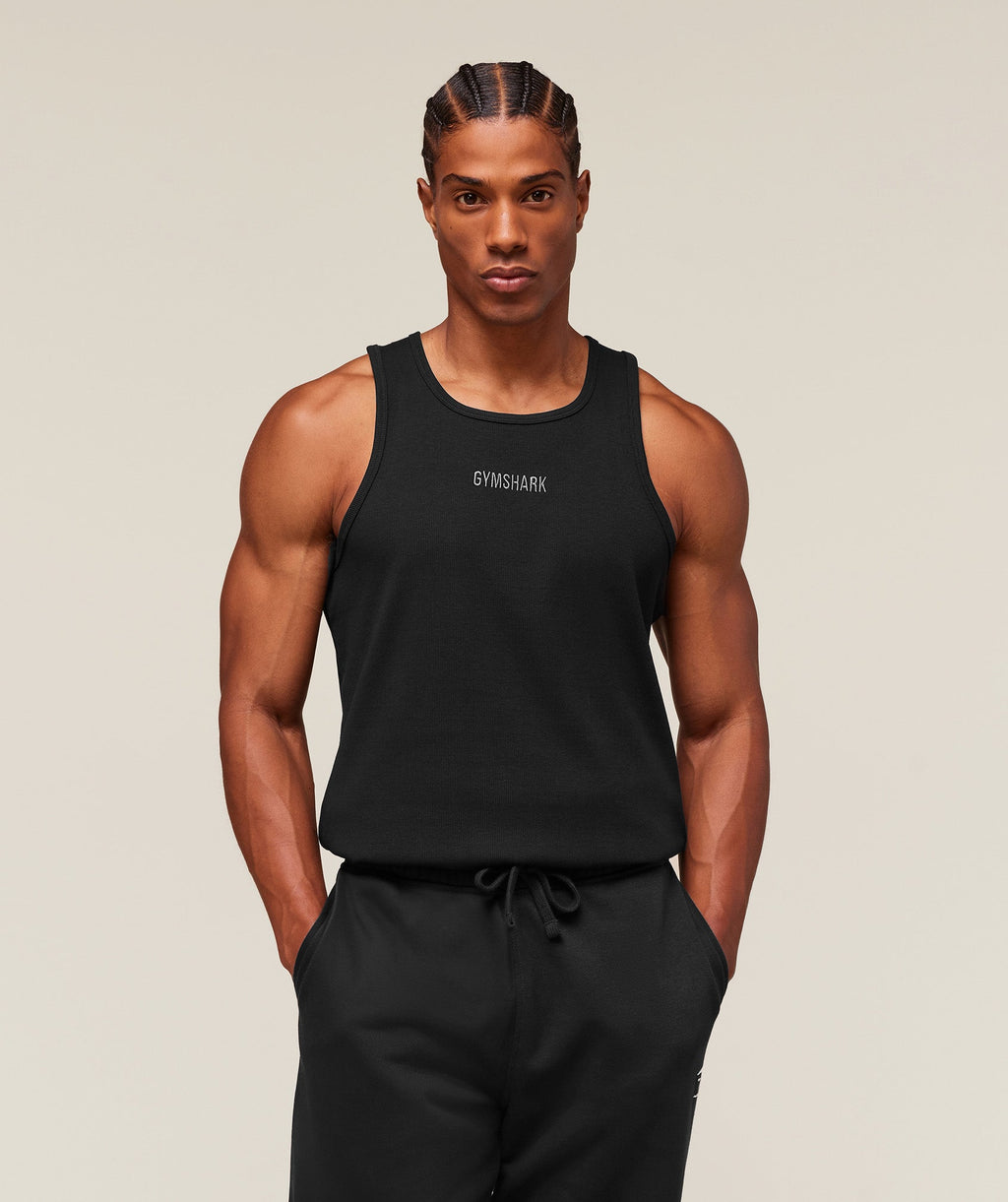 gymshark-premium-ribbed-tank-sleeveless-tops-black-ss25