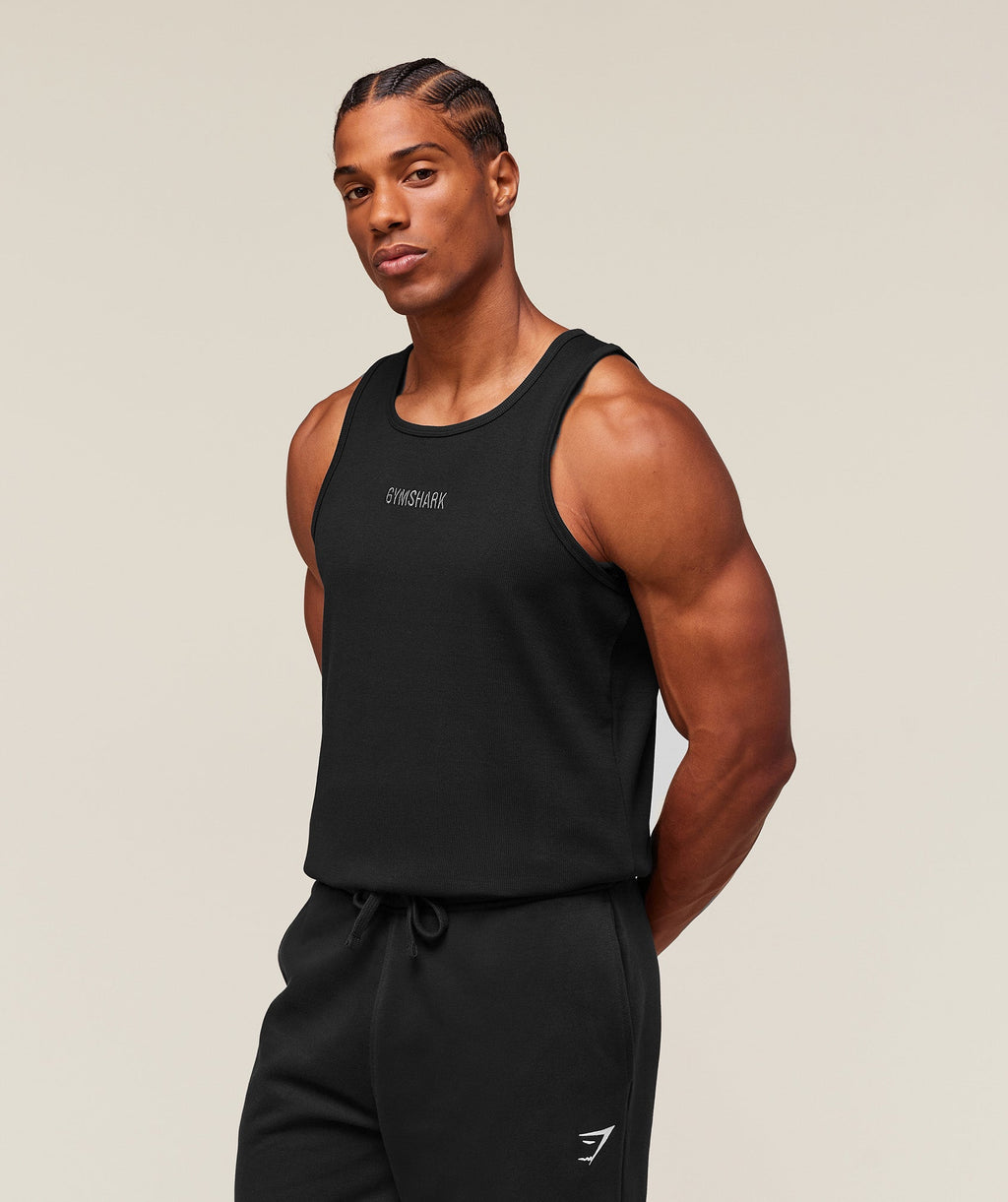 gymshark-premium-ribbed-tank-sleeveless-tops-black-ss25