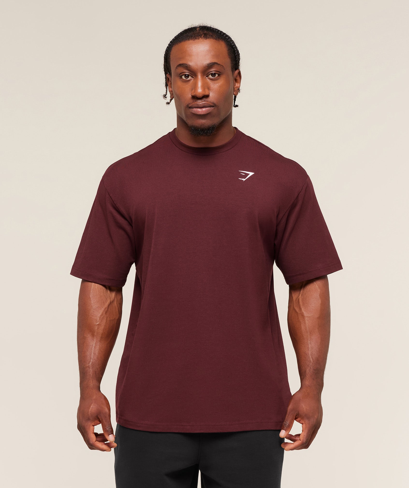 gymshark-essential-oversized-t-shirt-ss-tops-brown-aw25