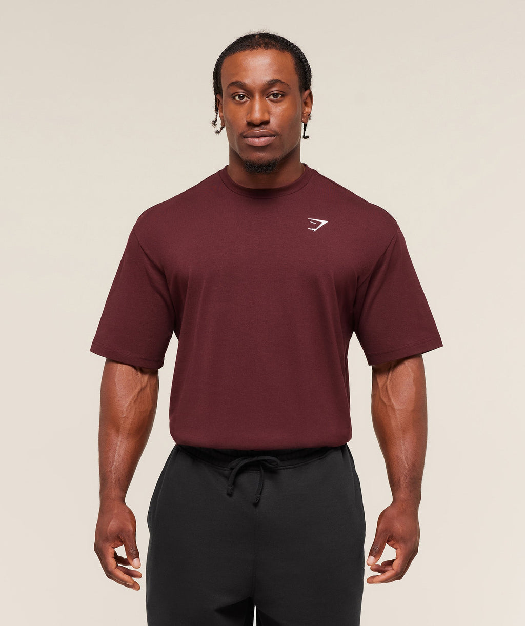 gymshark-essential-oversized-t-shirt-ss-tops-brown-aw25