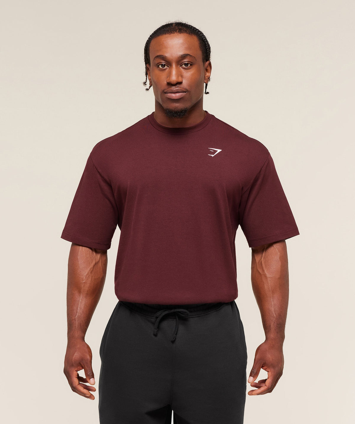 gymshark-essential-oversized-t-shirt-ss-tops-brown-aw25